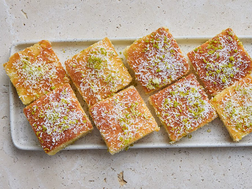 Basboussa à la semoule et aux amandes - Les Cuistots Migrateurs