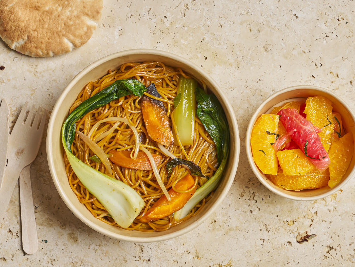 Formule duo Vegan "Chowmein" et dessert - Les Cuistots Migrateurs