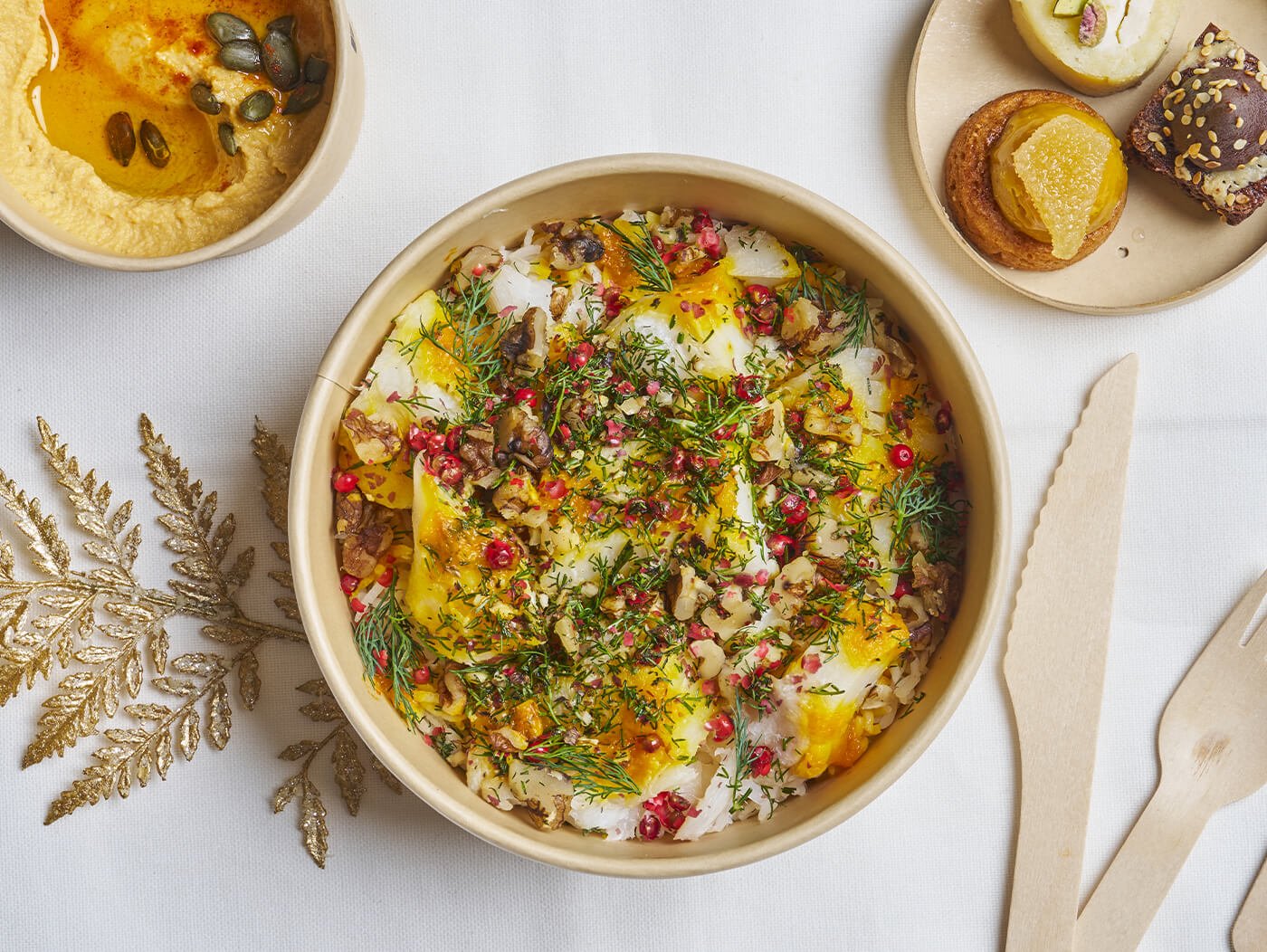 Plateau - repas des fêtes "Mahi Safran" - Les Cuistots Migrateurs