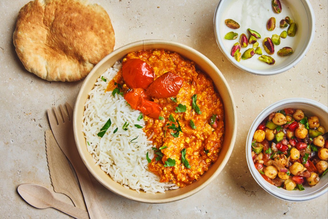 Plateau - repas Végétarien "Mirza Ghasemi" - Les Cuistots Migrateurs