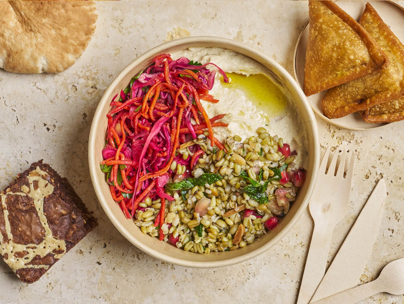 Plateau - repas Végétarien "Salatet Malfouf" - Les Cuistots Migrateurs