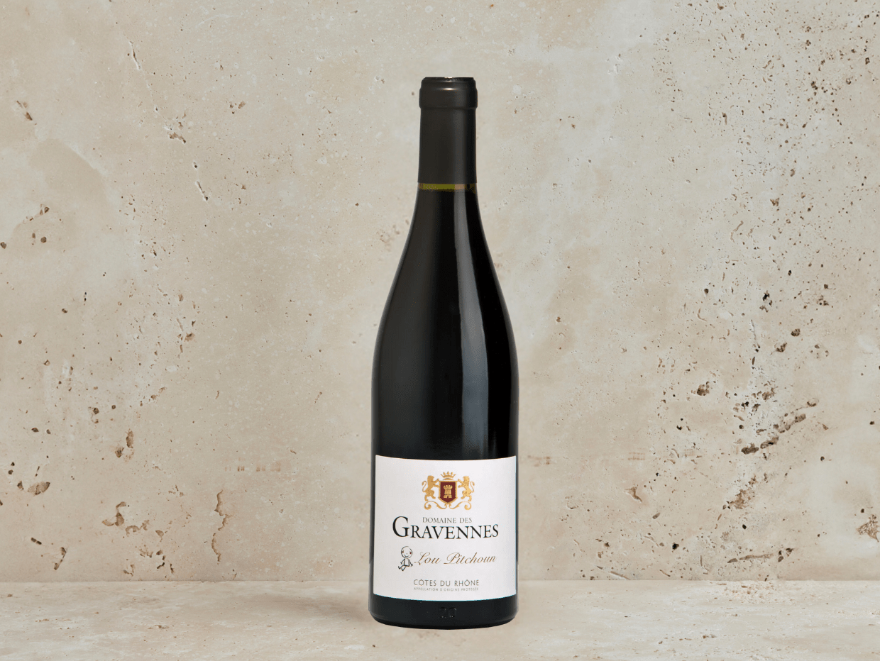 Vin rouge bio - Lou Pitchoune - Domaine des Gravennes - Côtes du Rhône - 75cl - Les Cuistots Migrateurs