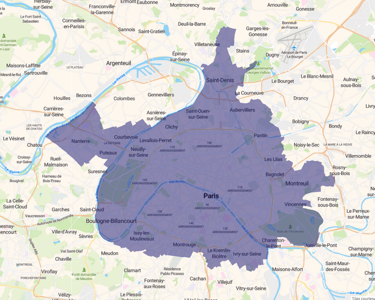 carte zone de livraison petit-déjeuner PDJ traiteur livraison Paris ls cuistots migrateurs