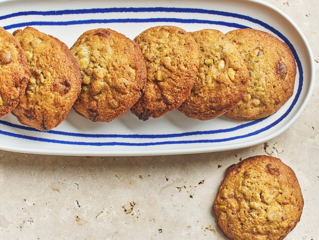 Cookie pistache, fleur d’oranger et chocolat blanc - Les Cuistots Migrateurs