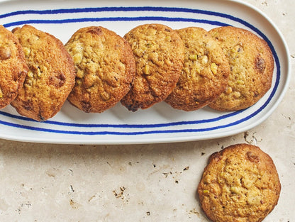 Cookie pistache, fleur d’oranger et chocolat blanc - Les Cuistots Migrateurs