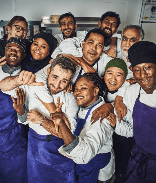 Équipe de chefs réfugiés des Cuistots Migrateurs