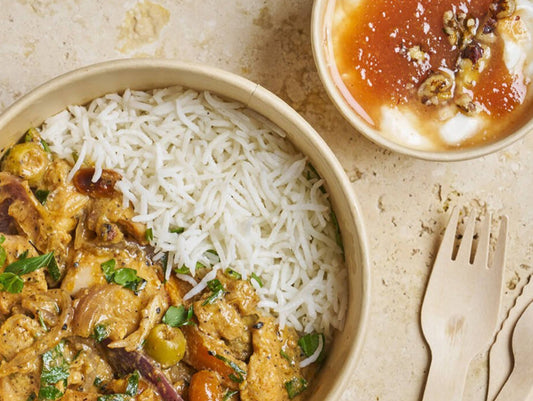 Formule duo Poulet "Yassa" et dessert - Les Cuistots Migrateurs