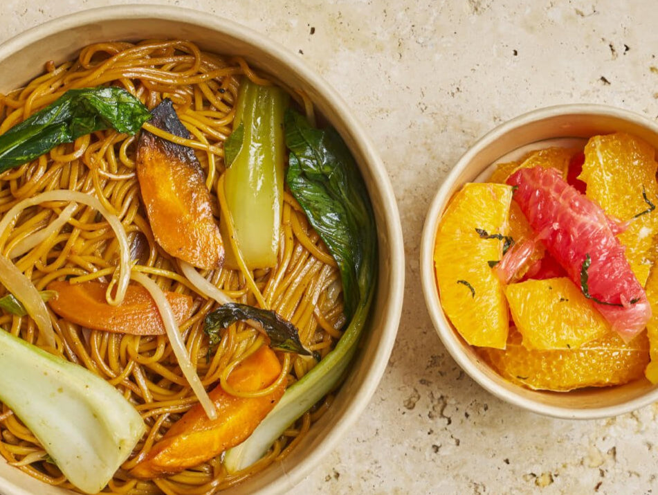 Formule duo Vegan "Chowmein" et dessert - Les Cuistots Migrateurs