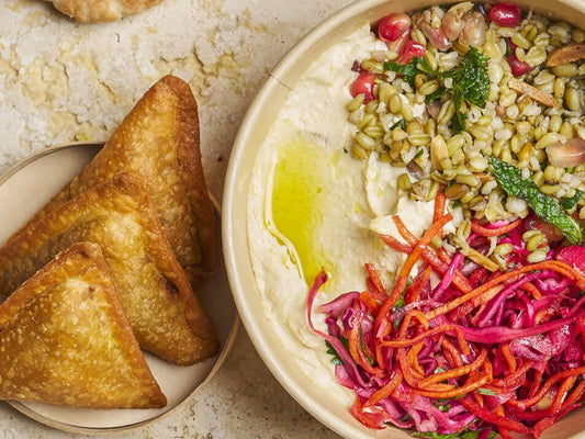 Formule duo Végétarien "Salatet Freekeh" et entrée - Les Cuistots Migrateurs