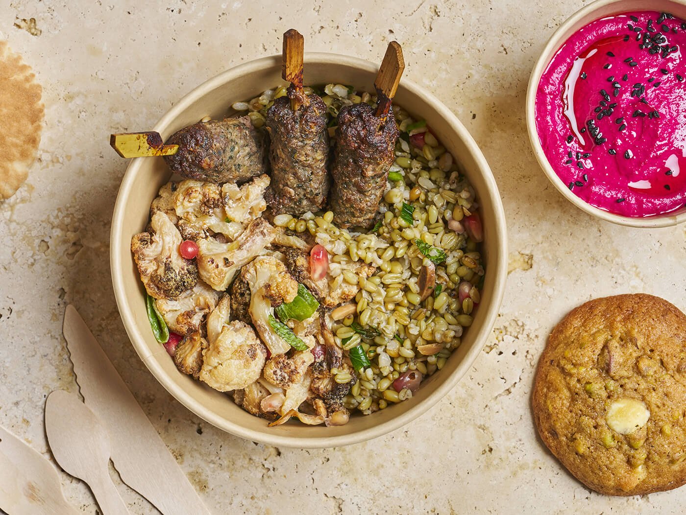 Plateau - repas Boeuf "Kefta" - Les Cuistots Migrateurs