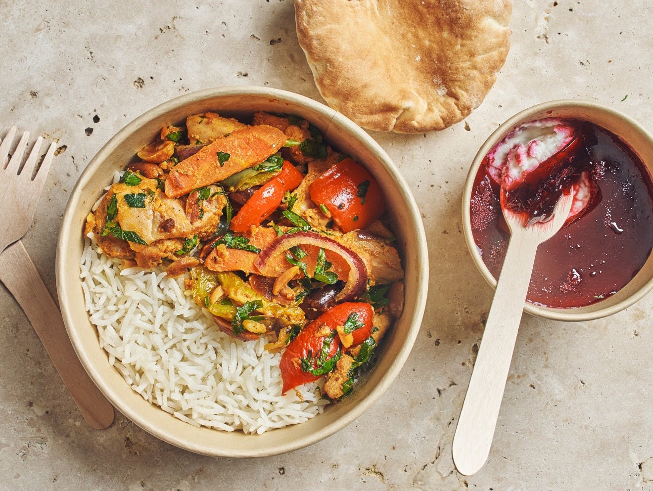 Plateau - repas Poulet "Yassa" - Les Cuistots Migrateurs