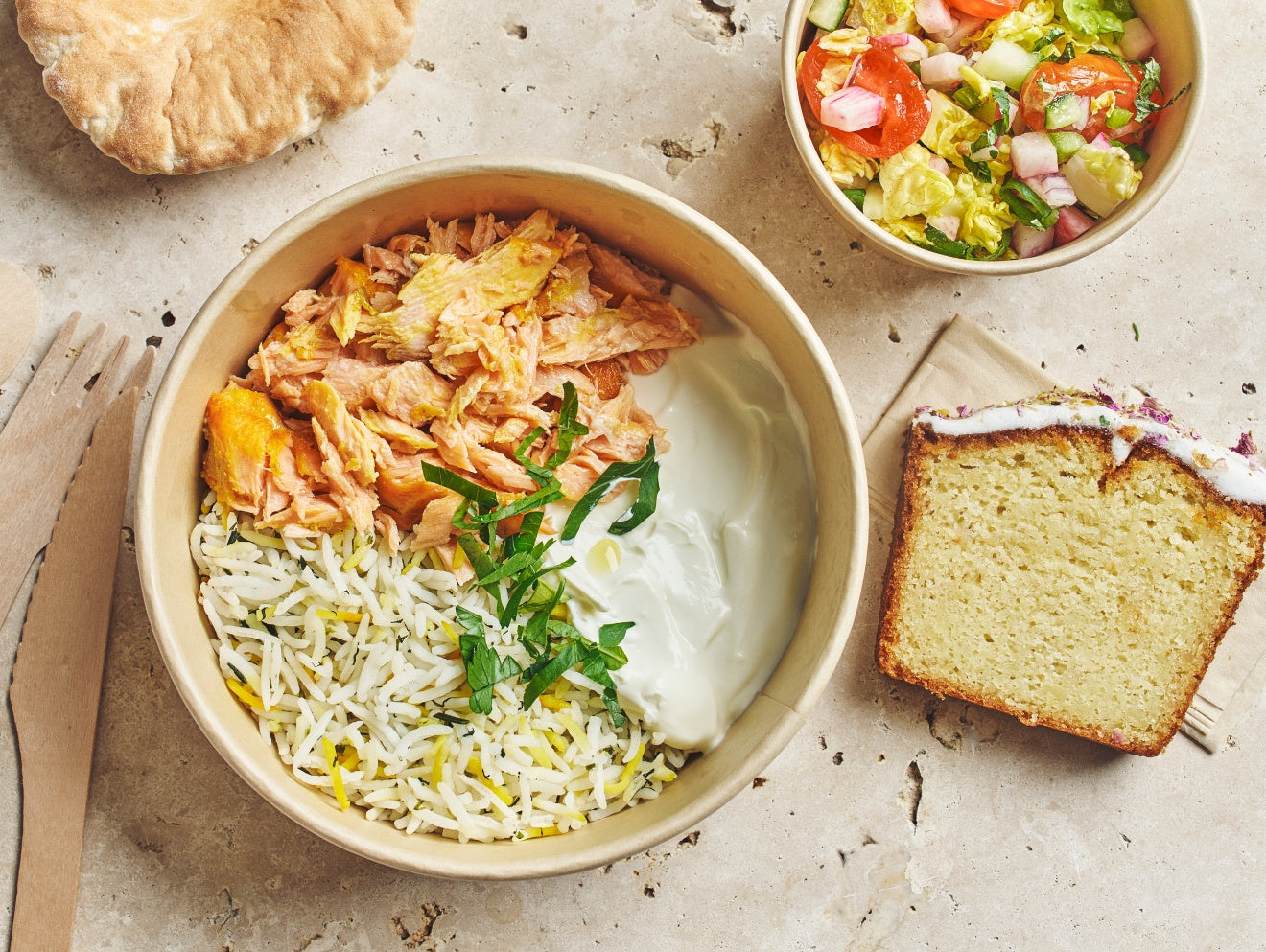Plateau - repas Saumon "Sabzi Polo Mahi" - Les Cuistots Migrateurs