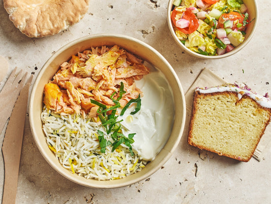 Plateau - repas Saumon "Sabzi Polo Mahi" - Les Cuistots Migrateurs