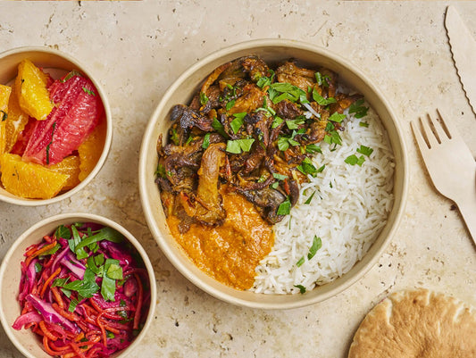 Plateau - repas Vegan "Mushroom Choila" - Les Cuistots Migrateurs