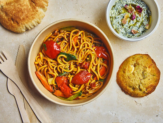 Plateau - repas Végétarien "Chowmein" - Les Cuistots Migrateurs