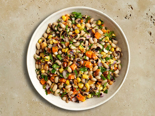 Salade Niebé - Salade de haricots cornille et vinaigrette à la cacahuète - Les Cuistots Migrateurs