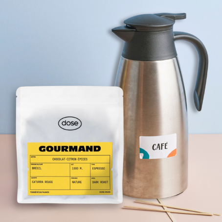 thermos café petit dejeuner Les Cuistots Migrateurs Traiteur livraison Paris