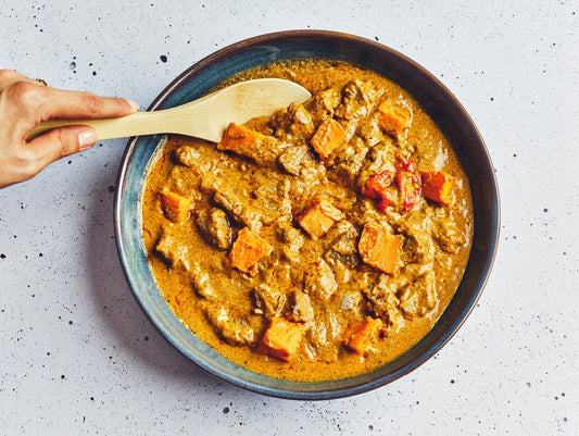 Mafé - Boeuf mijoté à la sauce arachide et patates douces - Les Cuistots Migrateurs