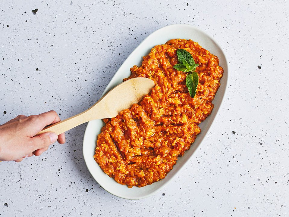 Mirza Ghasemi - Caviar d'aubergine, tomate et œufs - Les Cuistots Migrateurs