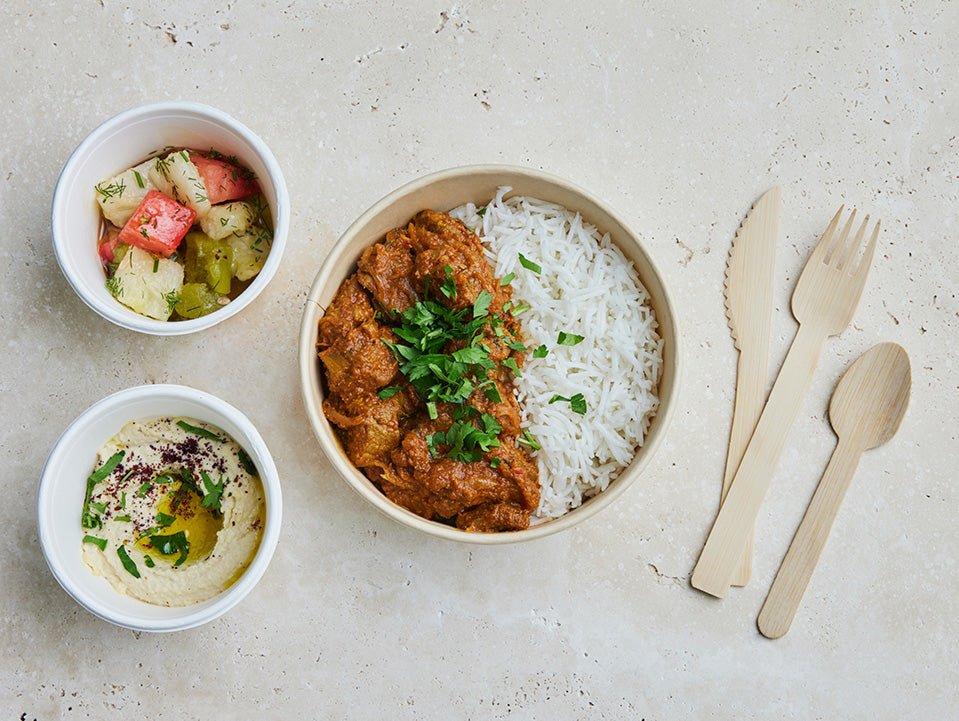 Plateau-repas "Agneau Bhuna" - Les Cuistots Migrateurs