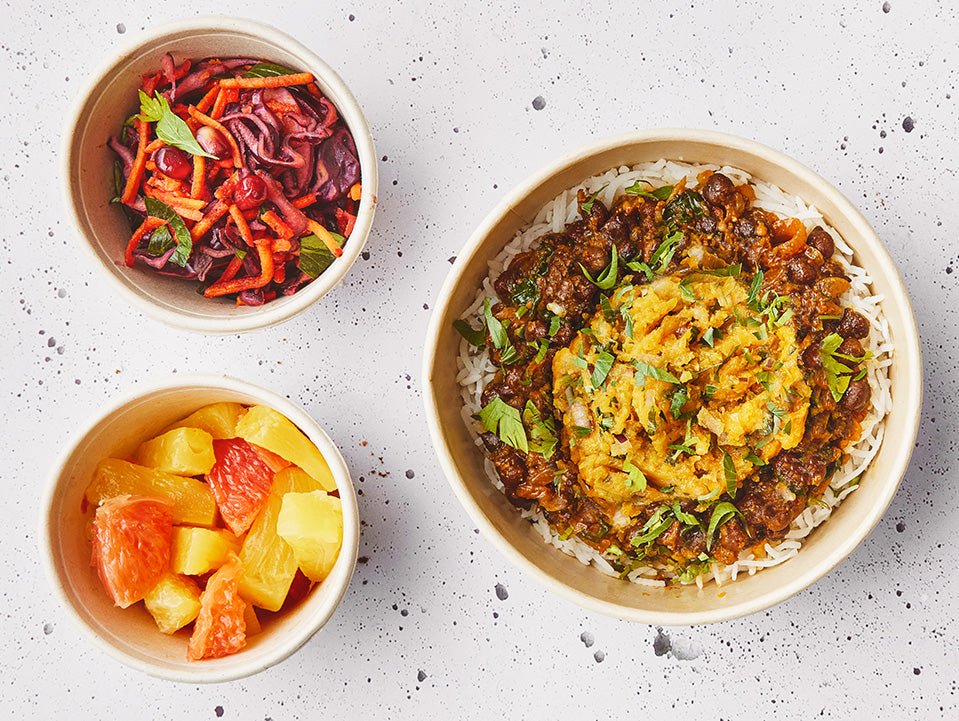 Plateau-repas "Kala Chana" Vegan - Les Cuistots Migrateurs